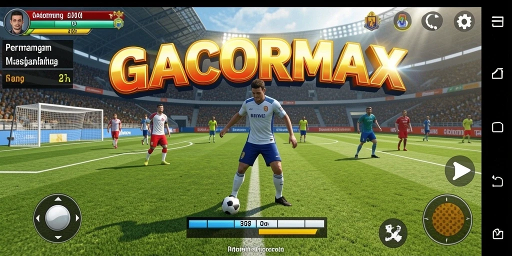 Screenshot GACORMAX menampilkan pemain dalam aksi pertandingan olahraga.