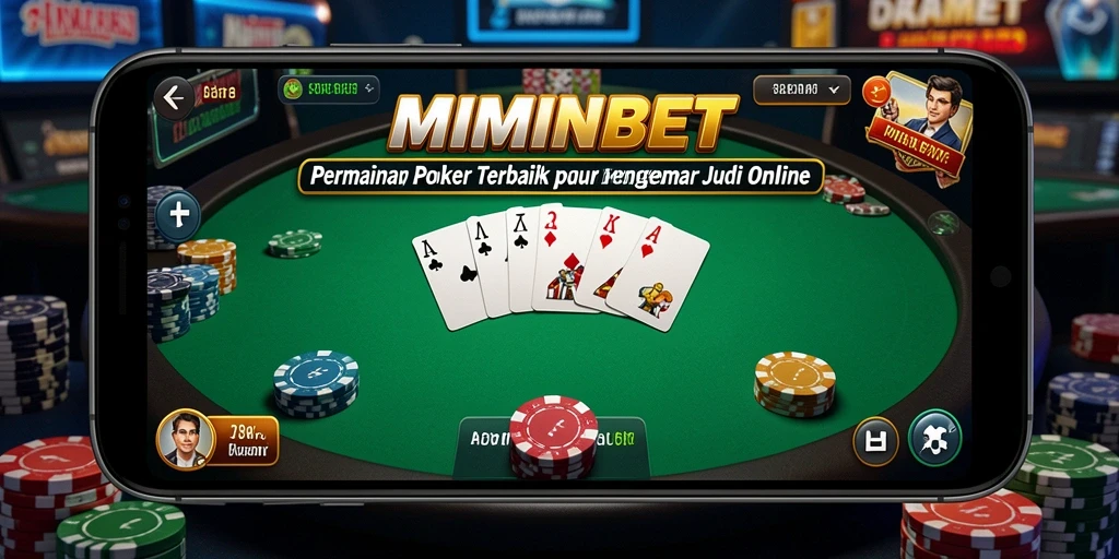 Tampilan gameplay seru MIMINBET dalam poker online.
