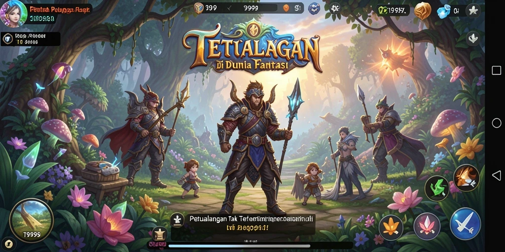 Screenshot utama T9999 menampilkan aksi seru dalam petualangan dramatis.